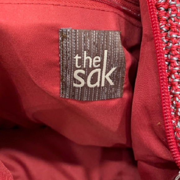 🌈The SaK Multi Color Crochet Boho Large Shoulder Handbag Red blue green Bag - Picture 15 of 15